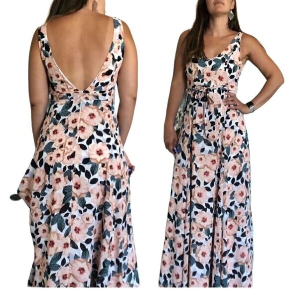 Show Me Your Mumu Jenn Maxi Steel Magnolias Dress Size M Floral A Line - Picture 1 of 13